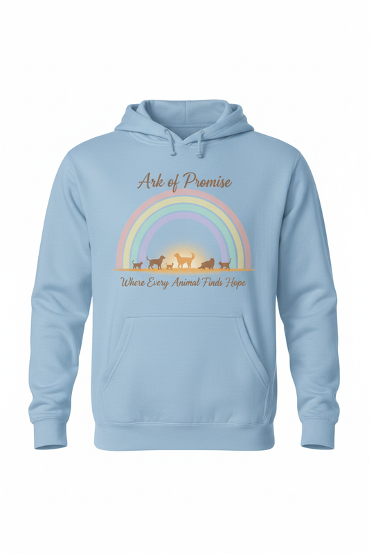 Rainbow Walk Hoodie Brown Text